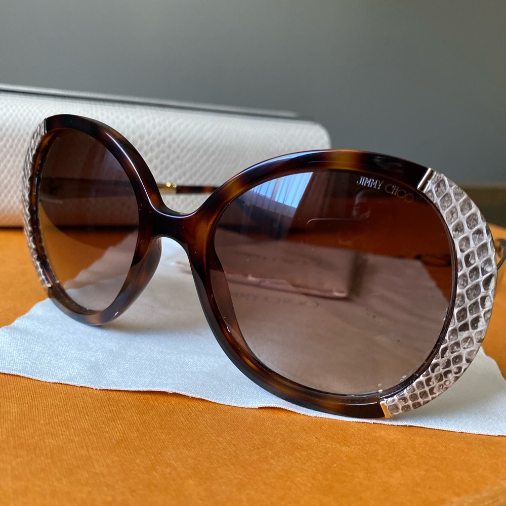 Jimmy Choo Tortoise Millie Sunglasses 56/19 – Designer Excellent Condition